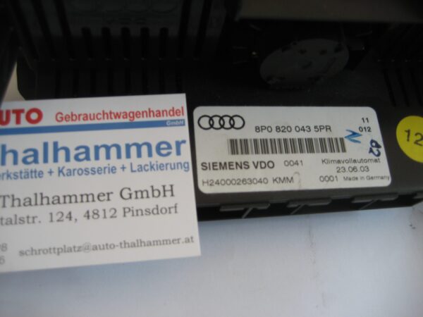 Audi A3 Klimabedienteil Heizungsregler 8P08200435PR – Bild 3