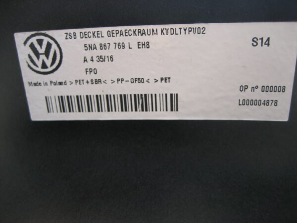 VW Tiguan Hutablage Kofferraumverkleidung 5NA867769l – Bild 4