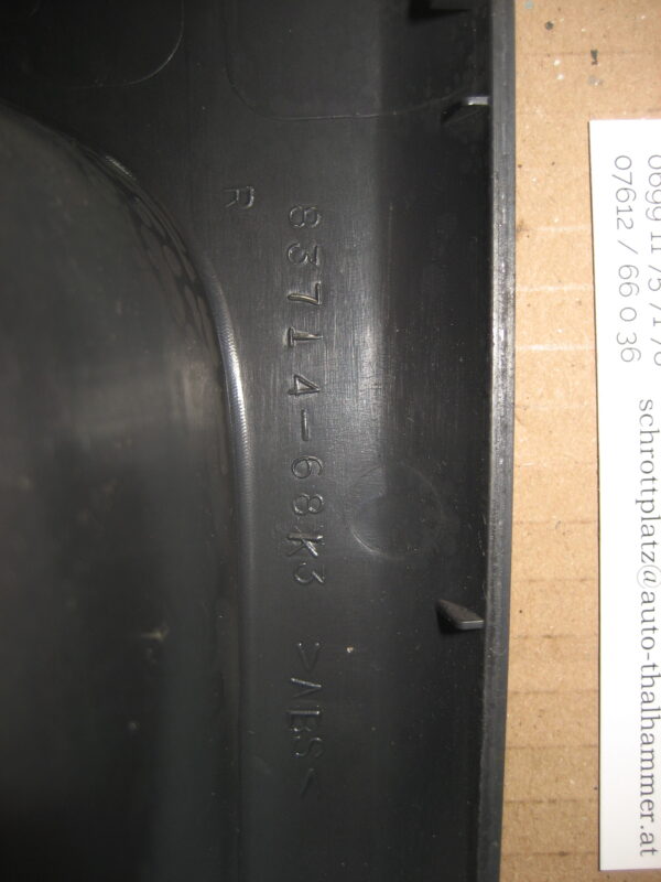 Suzuki Alto 2010 elektrischer Fensterheberschalter inkl. Abdeckung 83714-68K3 – Bild 4