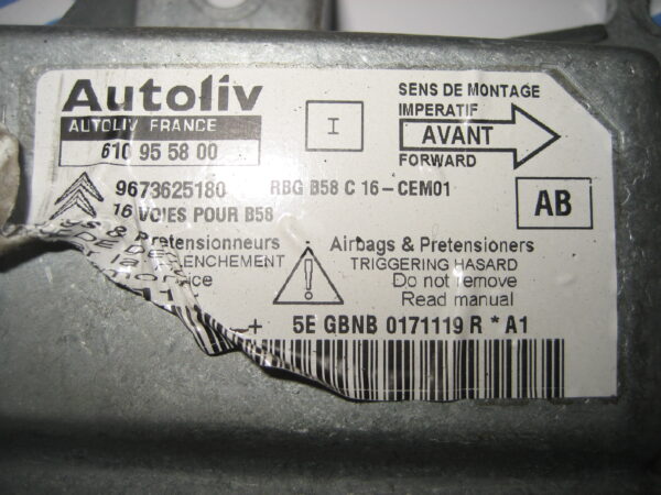 Citroen C4 2011 Airbagsteuergerät 9673625180