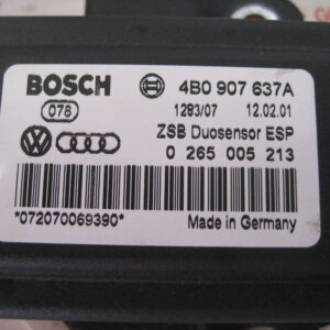 VW Passat Längsbeschleunigungssensor Querbeschleunigungssensor Duosensor Elektronik Modul 4B0907637A – Bild 3