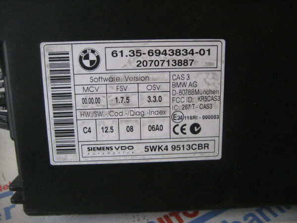 BMW 1er, 118d E87, 61356943834 Komfortsteuergerät/Steuergerät für Wegfahrsperre – Bild 4