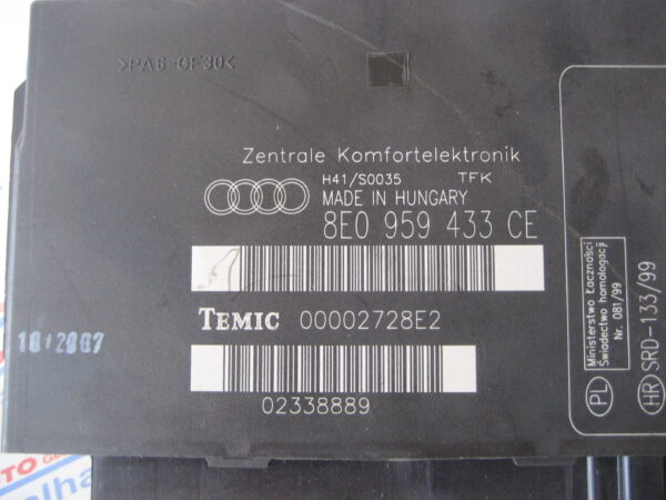 Audi A4 Avant 2007, 8E0959433CE Zentrale Komfortelektronik/Komfortsteuergerät – Bild 3