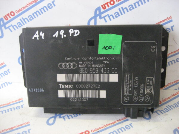 Audi A4 Avant 2007, 8E0959433CC Zentrale Komfortelektronik/Komfortsteuergerät – Bild 4
