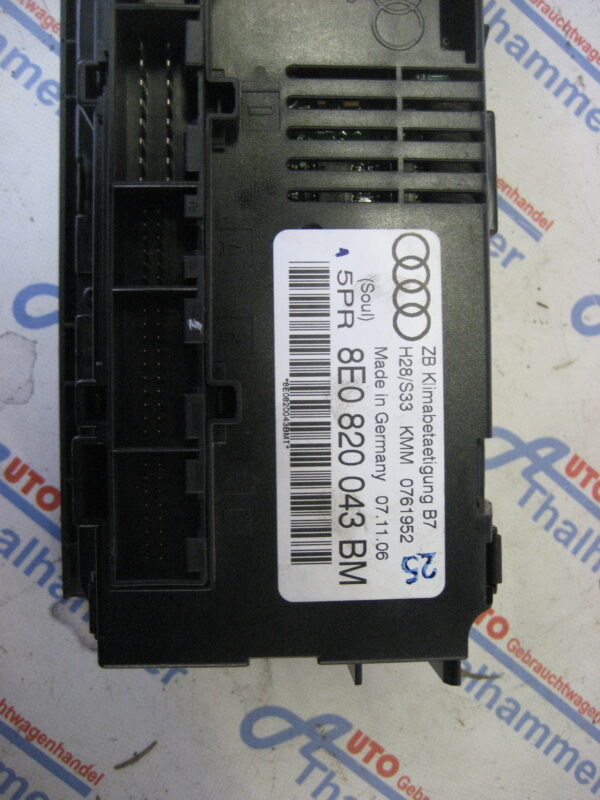 Audi A4 Avant 2007 8E0820043BM Klimabedieneinheit – Bild 5